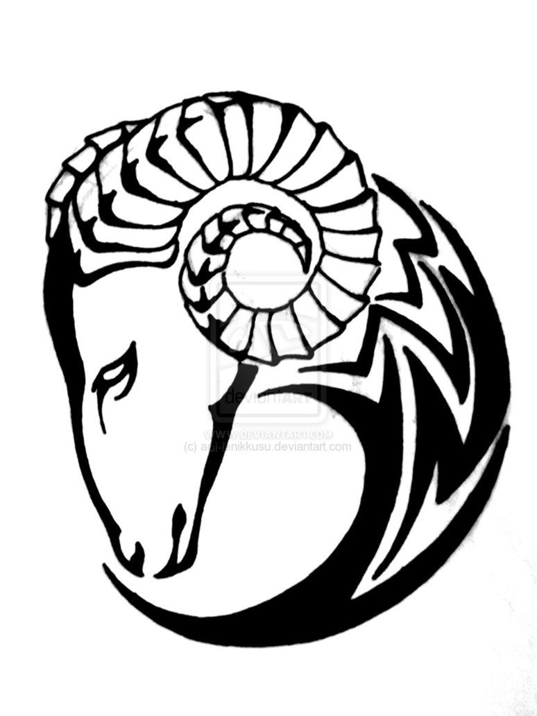 774x1032 tribal goat head aries tattoo design sabloane aries ram tattoo