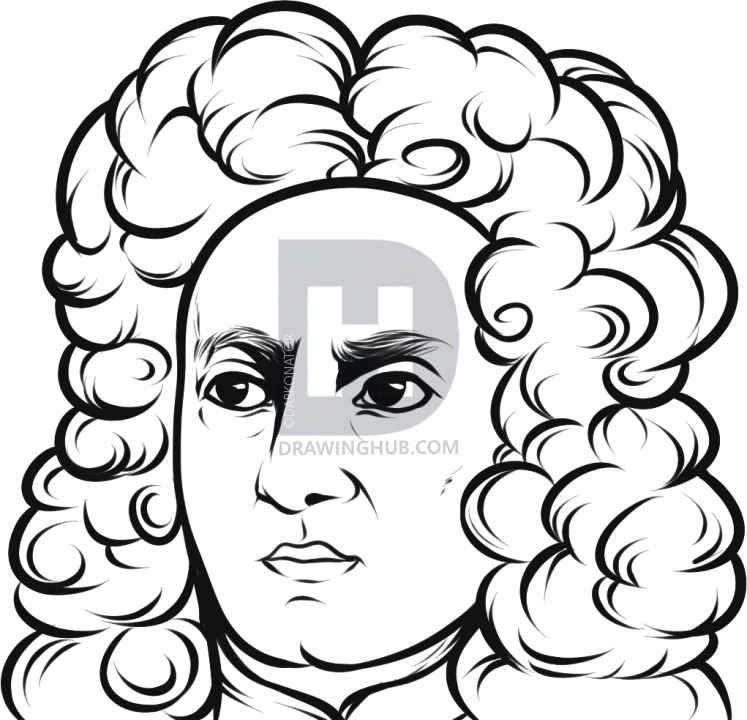 747x720 How To Draw Isaac Newton, Step