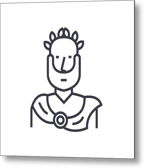 493x572 aristotle, greek philosopher concept vector thin line icon, symbol