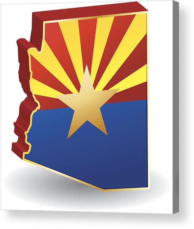 633x750 Arizona Flag Acrylic Print