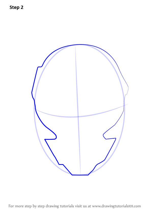 597x842 Learn How To Draw Arkham Knight Helmet From Batman