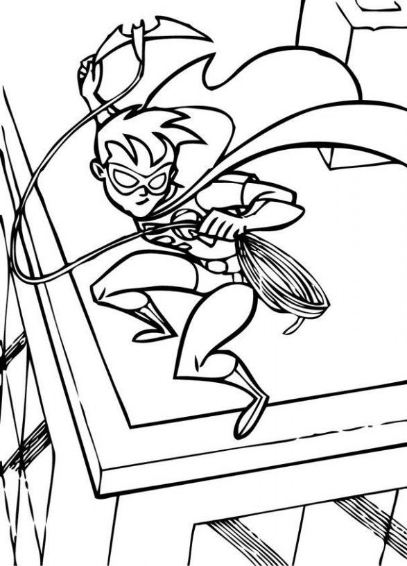 587x816 Lovely Robin Arkham City Coloring Pages