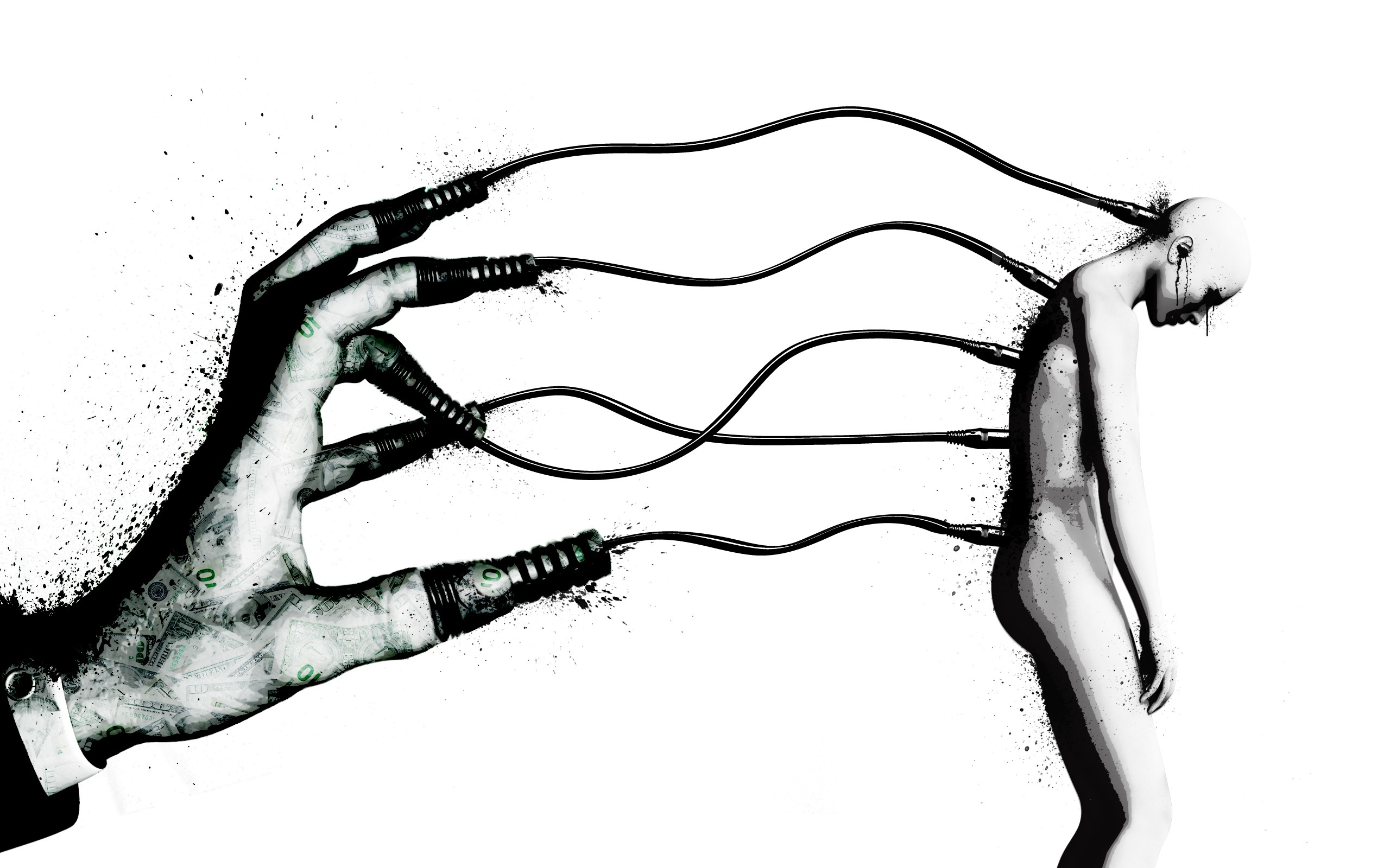 2560x1600 Wallpaper Illustration, Simple Background, Dark, Horror