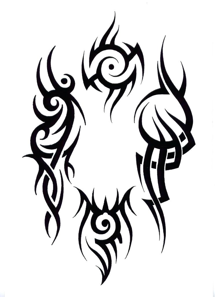 743x1024 How To Draw A Tribal Tattoo Step