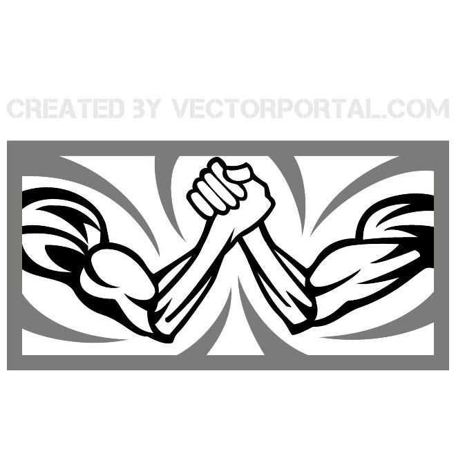 660x660 Arm Wrestling Vector Illustration