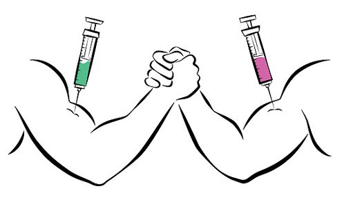 498x293 Doping Anabolic Drugs Syringe Arm Wrestling Premium Clipart