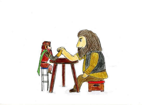 590x437 The Bearded Arm Wrestling