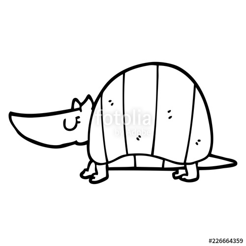500x500 Line Drawing Cartoon Armadillo Stock Image And Royalty Free