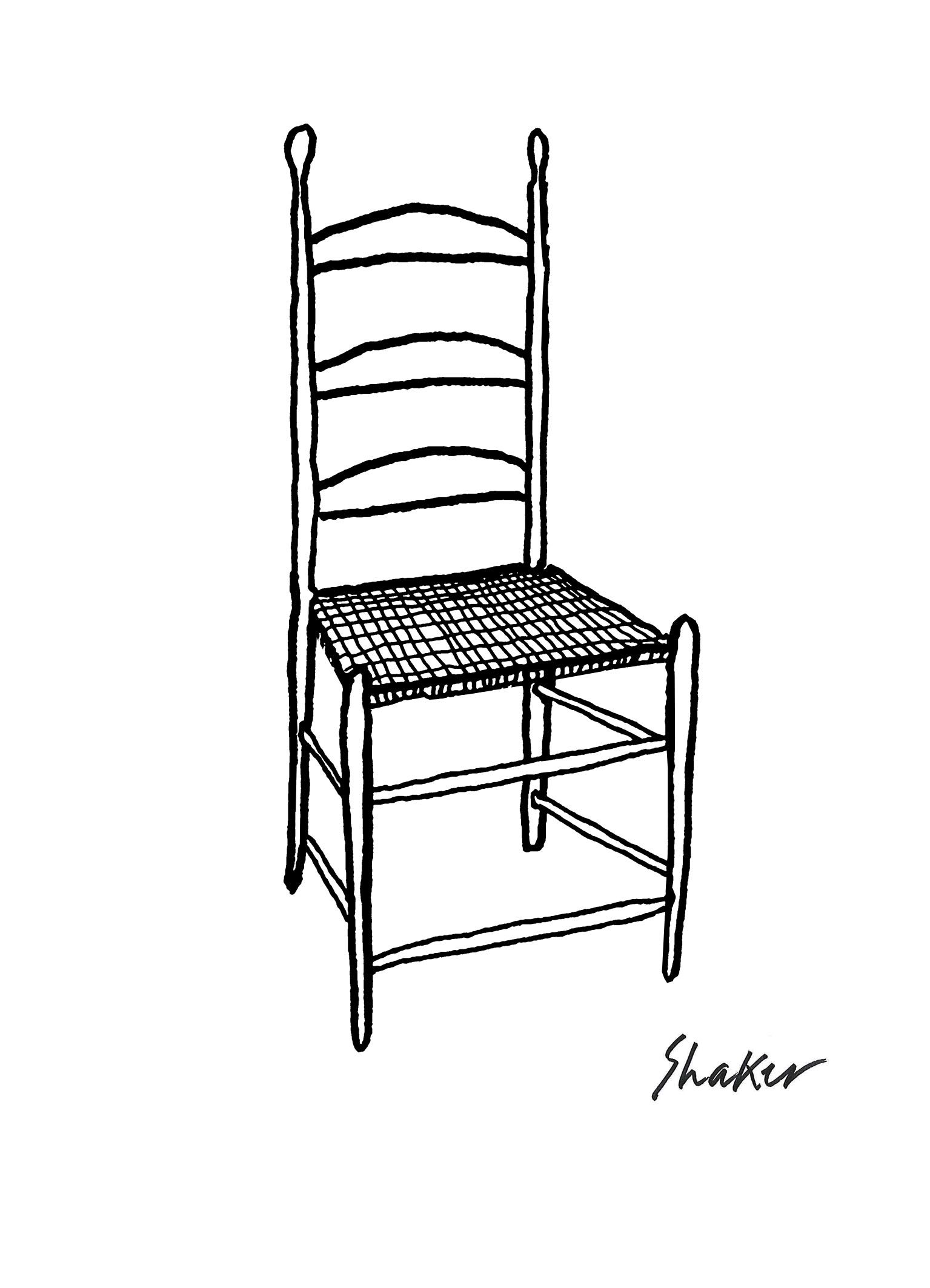 1535x2126 Sketch Of Shaker Chair