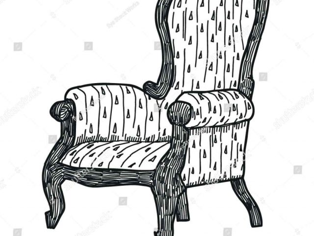 640x480 The Images Collection Of Of An With A Pill Black Armchair Drawing