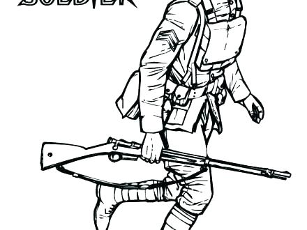 440x330 Coloring Pages Flowers To Print Army Of Soldiers Soldier Drawing