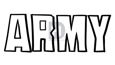 491x280 How To Draw Army, Army Logo, Step