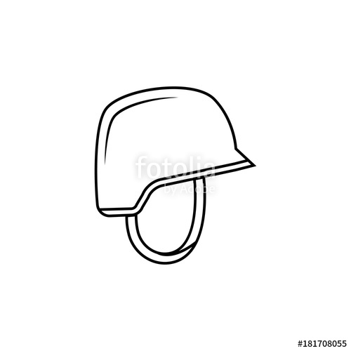 500x500 Soldier Helmet Line Icon Element Of Popular Army Icon Premium
