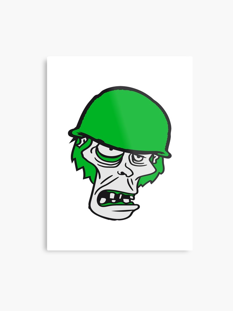 750x1000 Soldier Helmet Military Army War Zombie Run Ugly Comic Cartoon