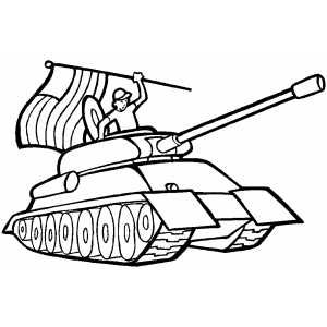 300x300 Soldier In Tank With Usa Flag Kids Art Projects Flag Coloring