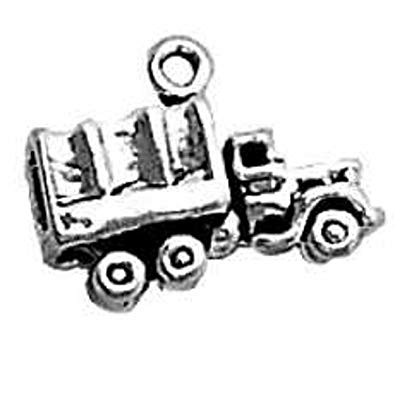 395x395 Sterling Silver Military Army Transport Truck