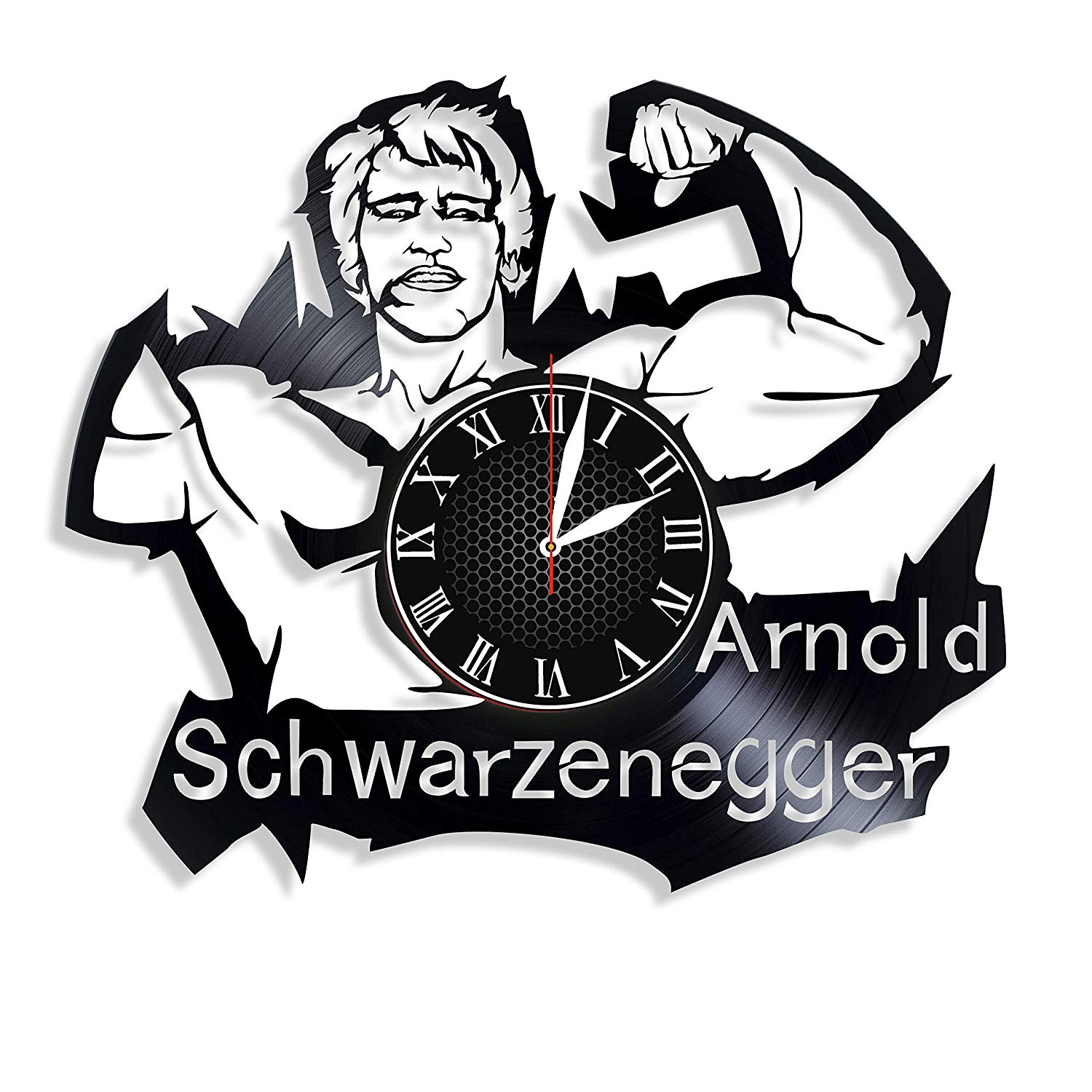 1500x1500 arnold schwarzenegger wall art clock handmade vinyl
