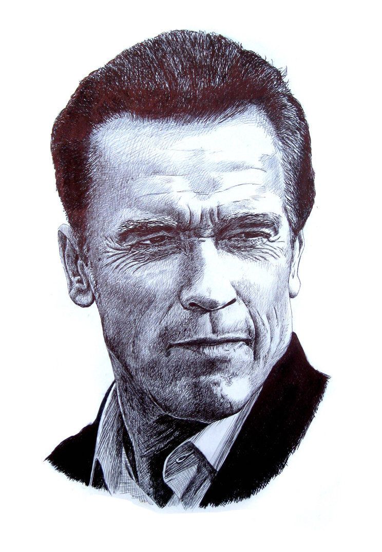 744x1074 arnold schwarzenegger caricatures vol i portrait dessin