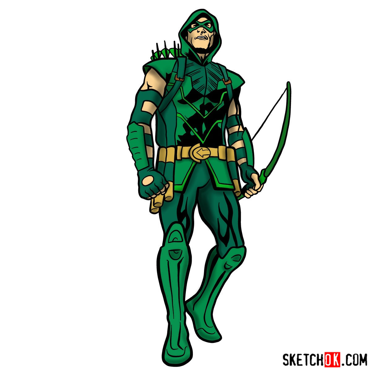 1200x1200 How To Draw Green Arrow