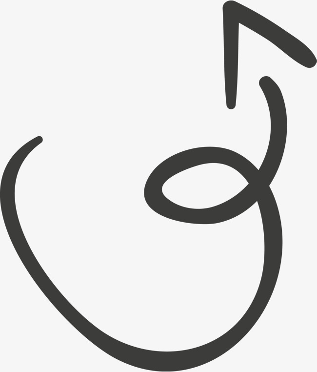 650x762 hand drawn arrow drawing with rotation and bending, hand vector