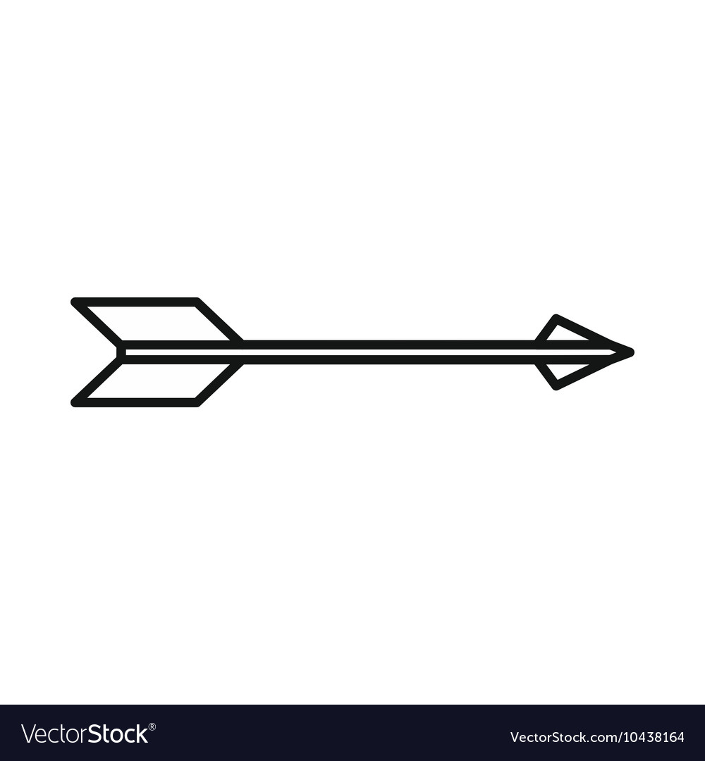 1000x1080 arrow outline bow arrow right icon outline style vector