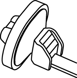 295x300 piece fixing ties with arrowhead, with disc, sealed