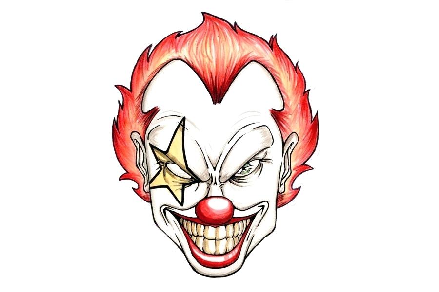 900x600 clowns drawing joker clowns drawings scary clowns drawings step