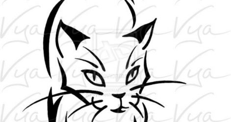 471x250 Cat Drawings For Beginners Big Cartoon Breed Black
