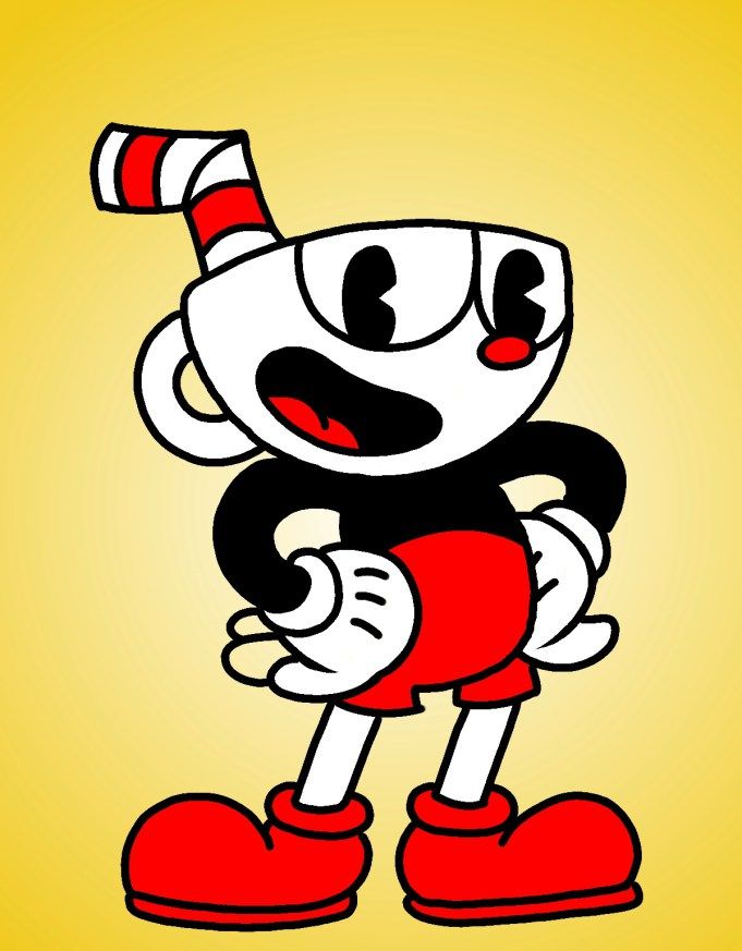 681x873 How To Draw Cuphead Easily Draw Central Drawings, Video Game
