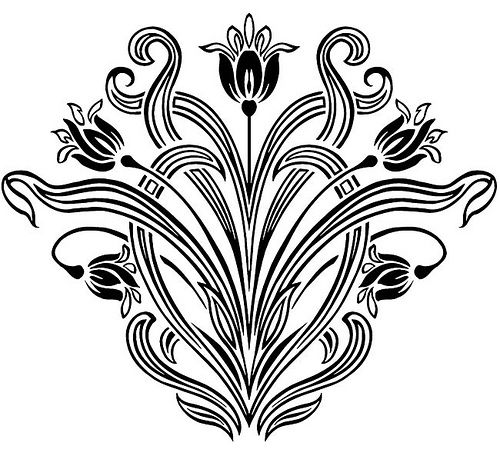 500x456 art nouveau floral designs patterns and motifs art nouveau