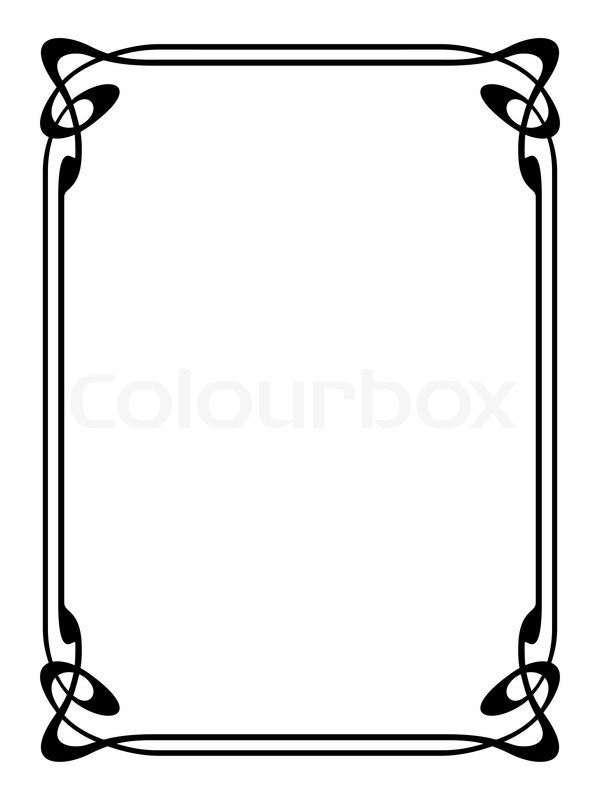 600x800 Art Nouveau Ornamental Decorative Stock Vector Colourbox