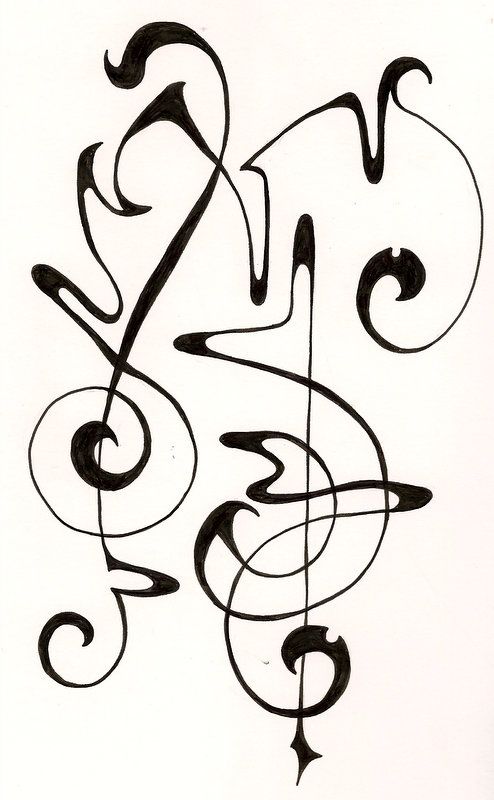 494x800 Art Nouveau Swirls Original Ink Drawing Art Art, Art Drawings