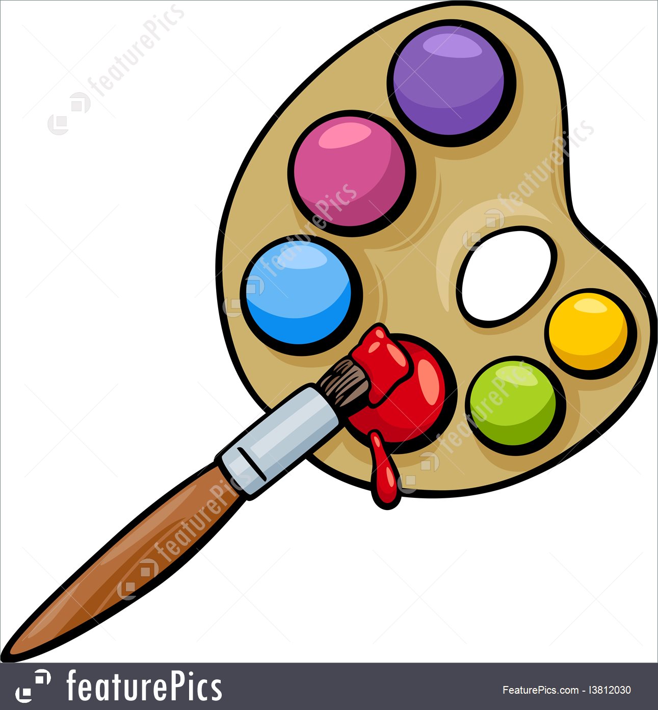 1291x1392 Artistic Tools Brush And Palette Clip Art Cartoon