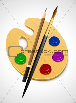 250x340 Image Art Palette And Instrument For Drawing