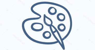 367x195 Line Drawing Icon Art Palette Vector Archives