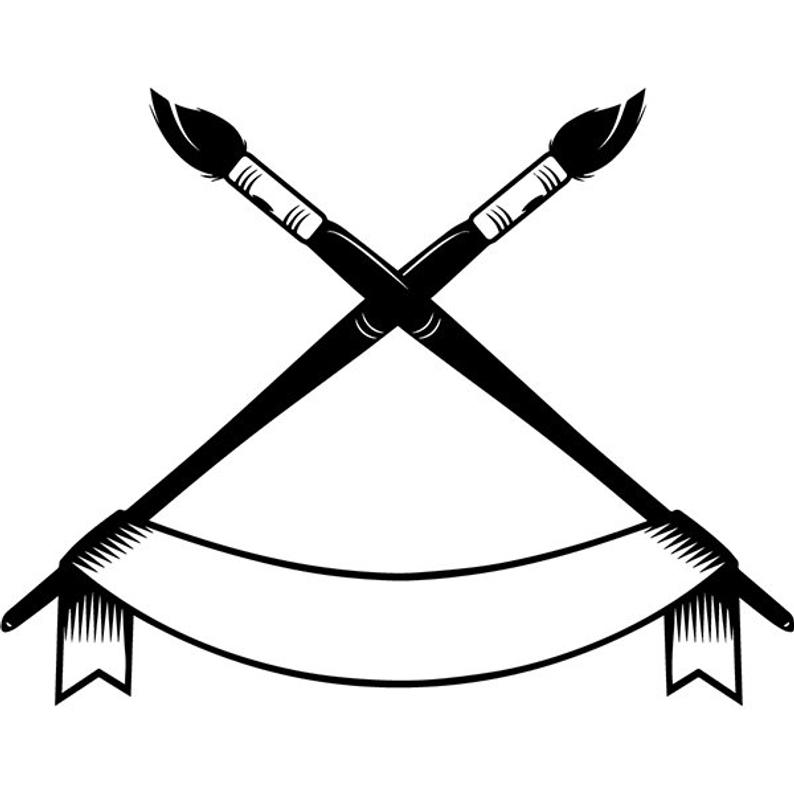 794x794 Painting Logo Paintbrush Paint Brush Painter Palette Etsy