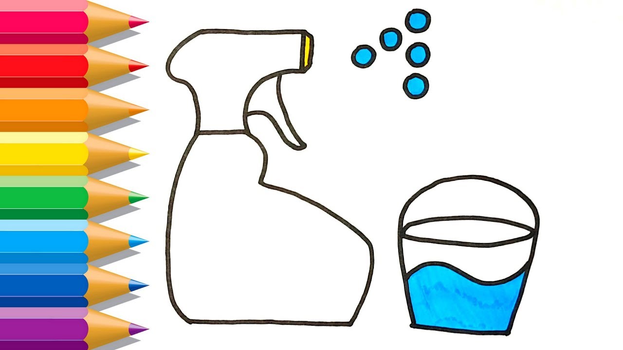 1280x720 Coloring Cleaning Materials Painting For Toddlers And Drawing