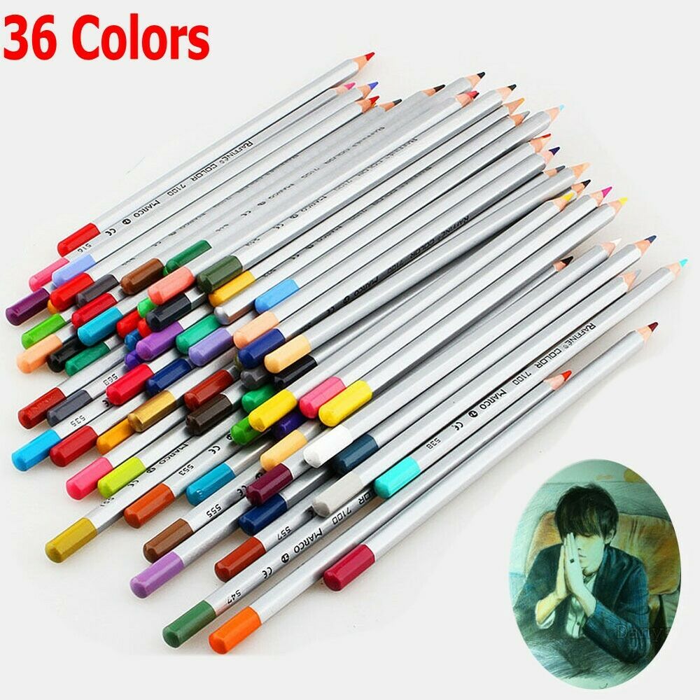 1000x1000 color oil base marco fine art drawing non toxic pencils set