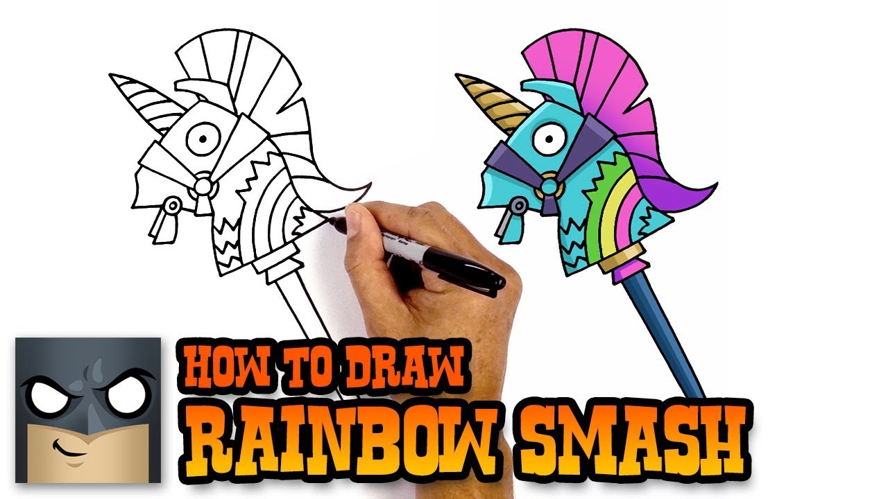 1280x720 How To Draw Fortnite Weapons Rainbow Smash