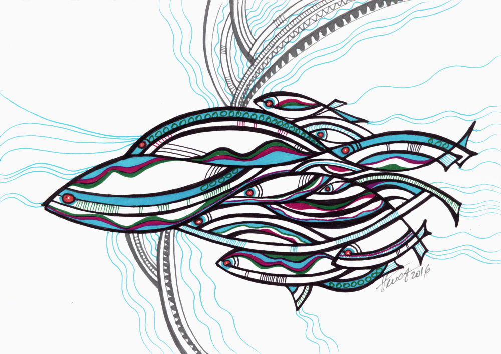 1000x707 The Gang Decorative Arts, Drawings Sketch, Illustration