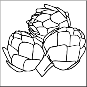 304x304 Clip Art Artichokes Bampw I Abcteach