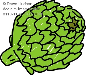 300x263 Clipart Image Of A Whimsical Drawing Of A Globe Artichoke