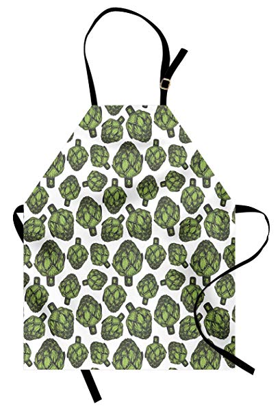 409x606 Ambesonne Artichoke Apron, Detailed Drawing Of Super