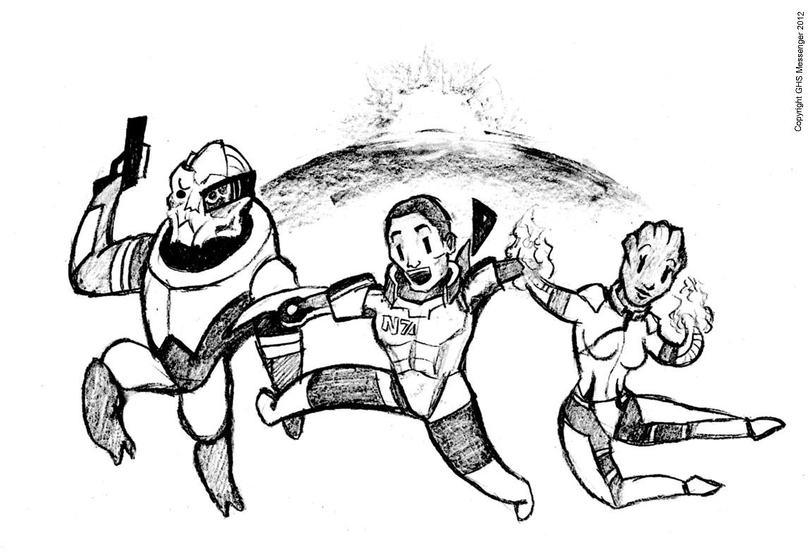 1145x783 Drawing A Friend Did For My Mass Effect Related Article