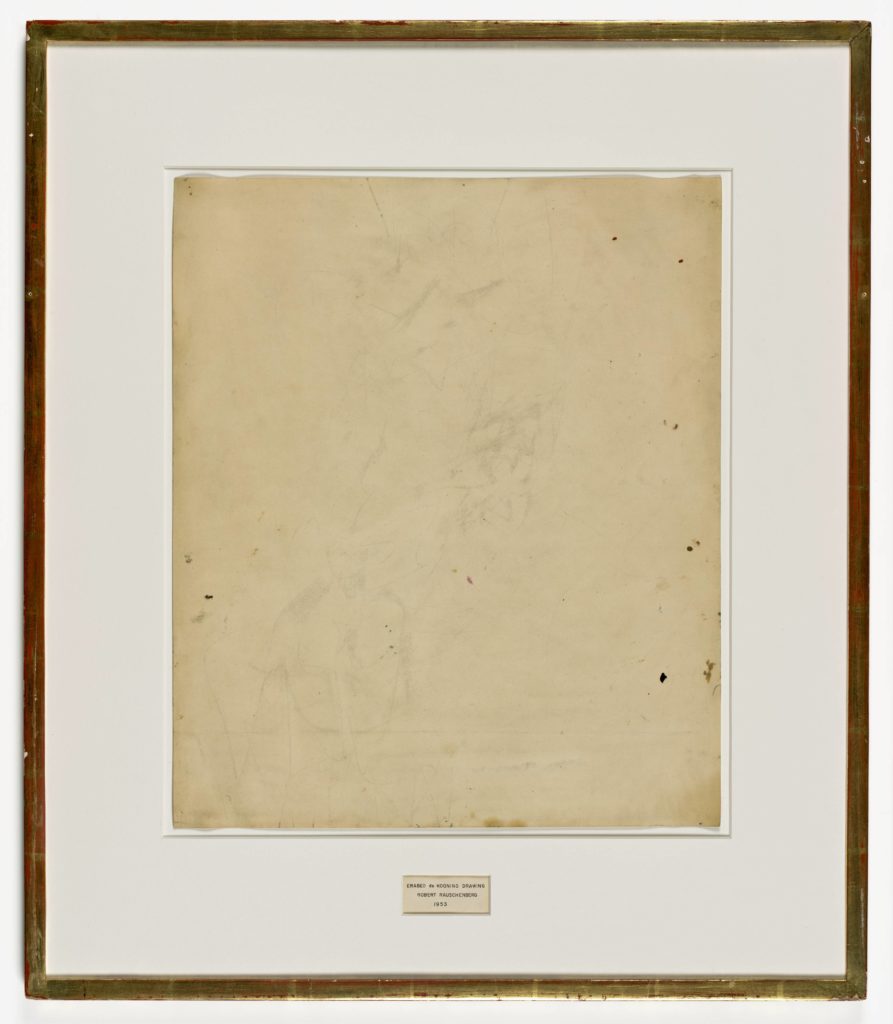 893x1024 Robert Rauschenberg, Erased De Kooning Drawing, Sfmoma