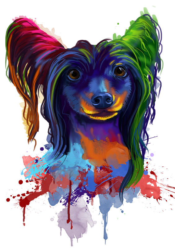 565x800 Custom Watercolor Dog Painting From Photo Dog Caricature Drawing