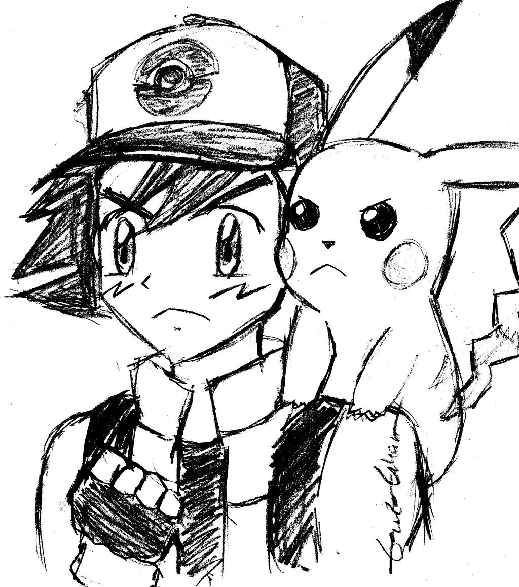 Ash And Pikachu Drawing | Free download on ClipArtMag