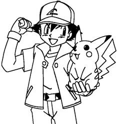 236x247 Pokemon Ash Ketchum Coloring