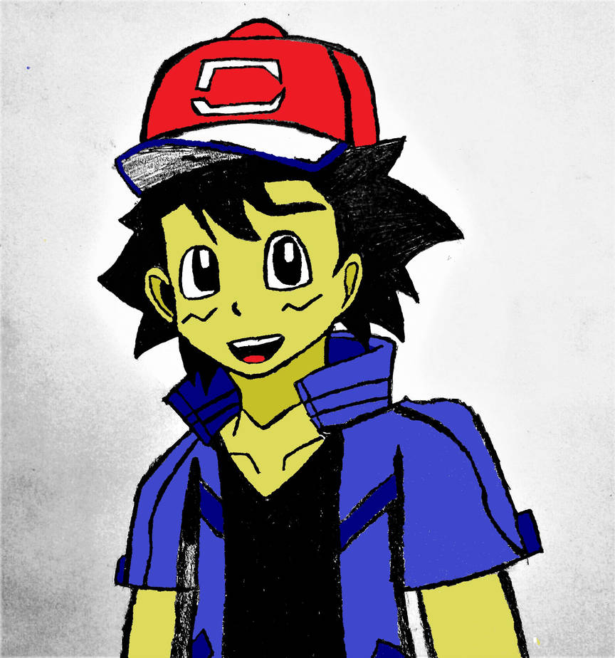 864x924 Ash Ketchum Drawing
