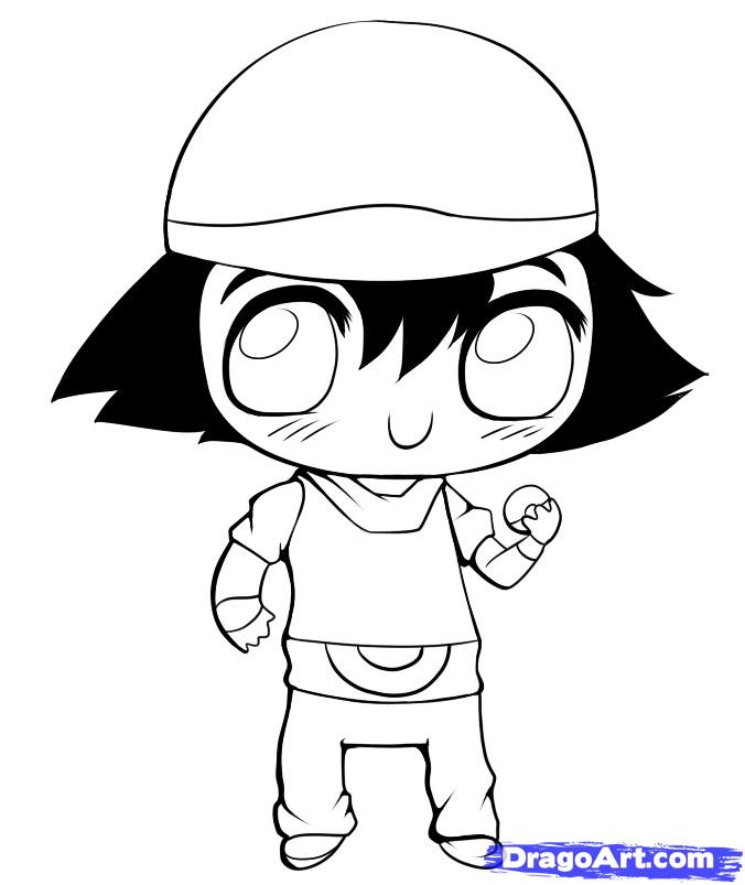 676x803 Draw Chibi Ash, Step